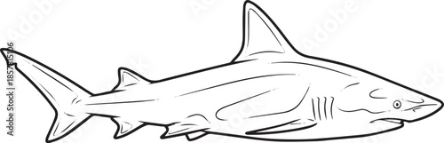 silhouette of clean vector of Angel shark isolated on white background