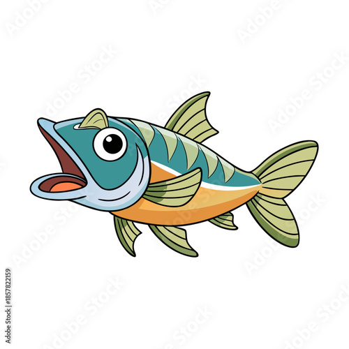 vector illustration of a fish