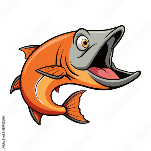 vector illustration of a cartoon fish