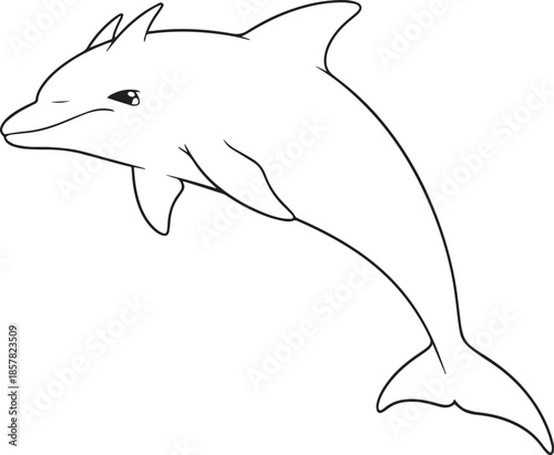 silhouette of clean vector of Spark dolphin isolated on white background