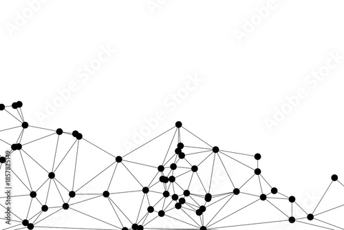 Abstract futuristic digital technology network connected with communication lines background