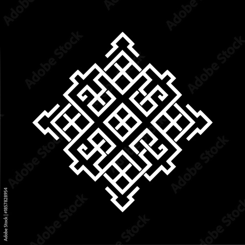 Explore intricate geometric knot pattern design for creative graphic design projects and artistic endeavors today