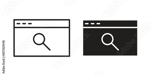 Browsing icons. doodles vector. icon set in line strokes