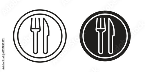 Cutlery icons. doodles vector. icon set in line strokes