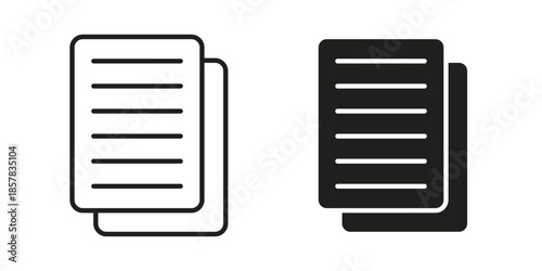 Duplicate icons. doodles vector. icon set in line strokes