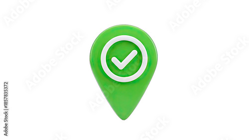 Green Location Pin with Checkmark Icon on White Background Free Download Green Location Pin with Checkmark Icon on White Background - GFXLoad