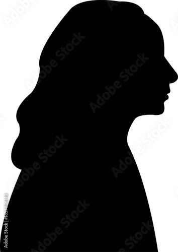 a woman head silhouette vector