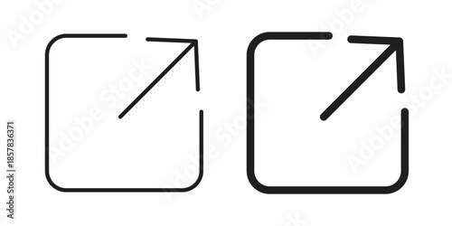 External link icons. doodles vector. icon set in line strokes