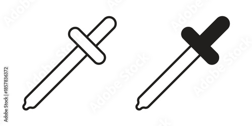 Eye dropper icons. doodles vector. icon set in line strokes