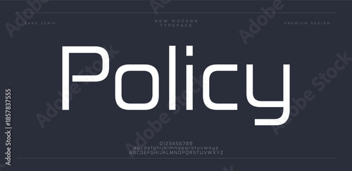 Minimal modern logo alphabet font.