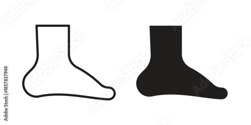 Foot icons. doodles vector. icon set in line strokes