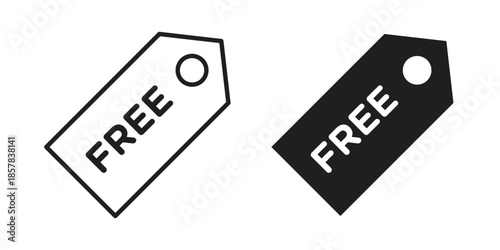 Free tag icons. doodles vector. icon set in line strokes