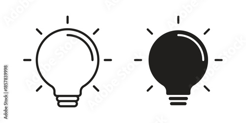 Idea icons. doodles vector. icon set in line strokes