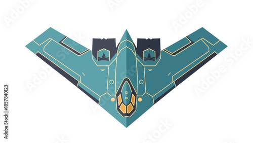 Advanced stealth fighter jet with futuristic design elements