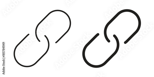 Link icons. doodles vector. icon set in line strokes