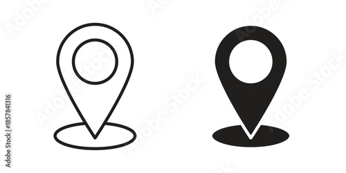 Located icons. doodles vector. icon set in line strokes