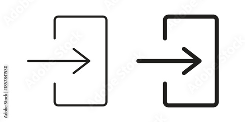 Log in icons. doodles vector. icon set in line strokes