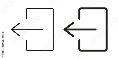 Log out icons. doodles vector. icon set in line strokes