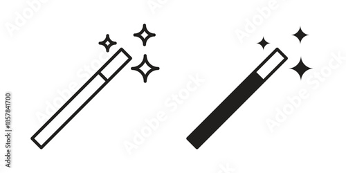Magic icons. doodles vector. icon set in line strokes