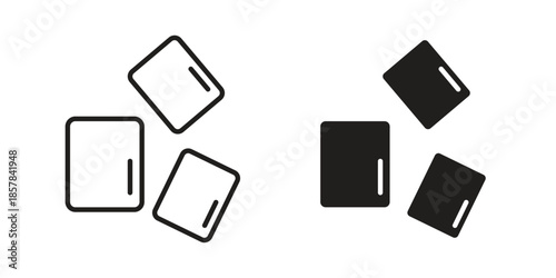 Marshmallow icons. doodles vector. icon set in line strokes