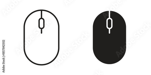 Mouse icons. doodles vector. icon set in line strokes