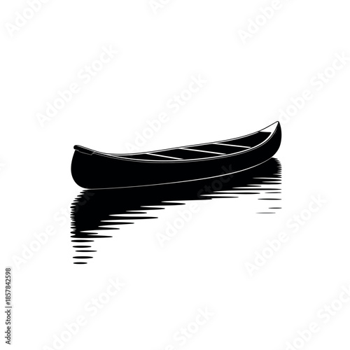 Canoe Reflection in Water