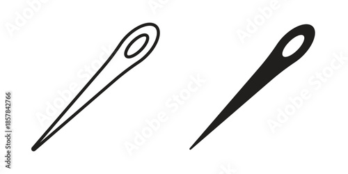 Needle icons. doodles vector. icon set in line strokes