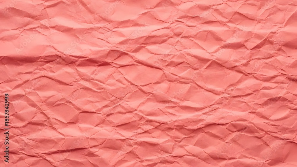 Fototapeta premium Crinkled pink paper background