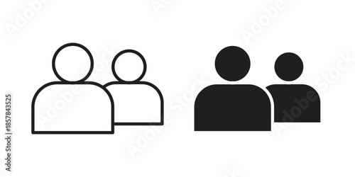 Partner icons. doodles vector. icon set in line strokes