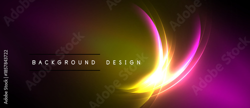 Abstract vibrant background. Golden light radiates from center, blending into purple hues. Modern design element for digital projects.