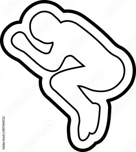 dead body icon of crime scene human silhouettes of line vector symbols, add corpse, victim, murder, death, forensic illustration, black icon