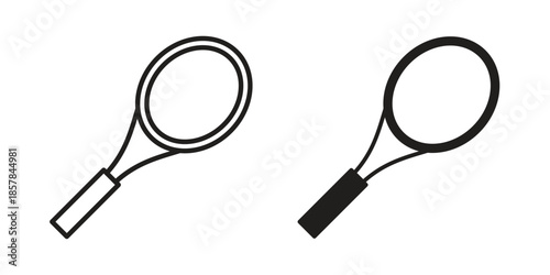 Racket icons. doodles vector. icon set in line strokes