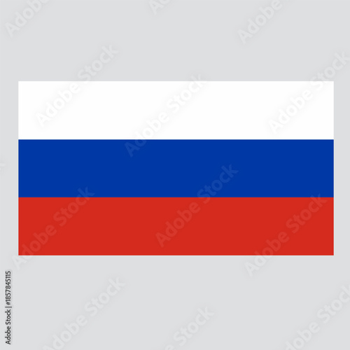 National russian flag on white background vector illustration isolated