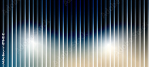 Gradient Abstract ripple texture with  blue, white and black tones background. Sharp ribbed distortion, cinematic glow; futuristic texture background, vector illustration.  