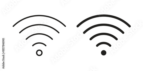 Signals icons. doodles vector. icon set in line strokes