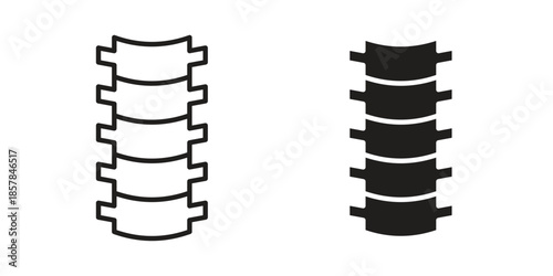 Spine icons. doodles vector. icon set in line strokes