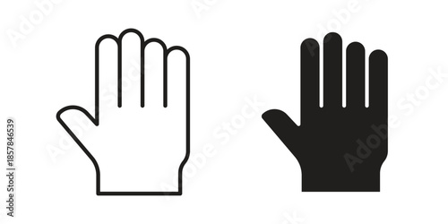 Stop icons. doodles vector. icon set in line strokes