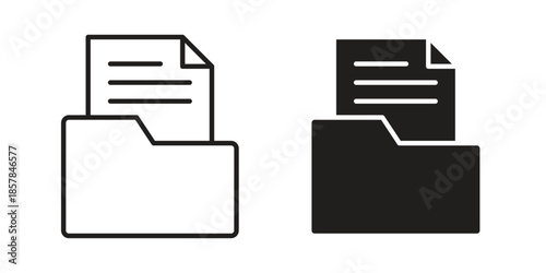 Store files icons. doodles vector. icon set in line strokes