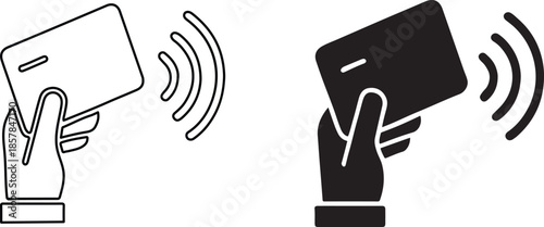 Hands Using Tablets with Wireless Signal