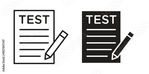 Test icons. doodles vector. icon set in line strokes