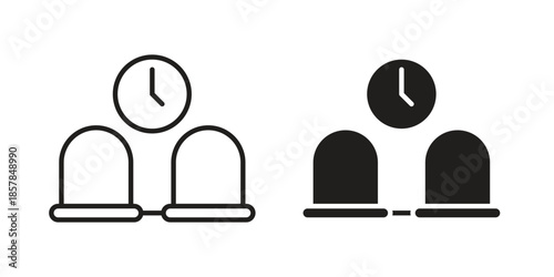 Waiting Room icons. doodles vector. icon set in line strokes