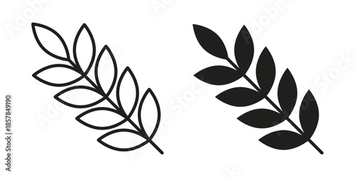 Wheat icons. doodles vector. icon set in line strokes