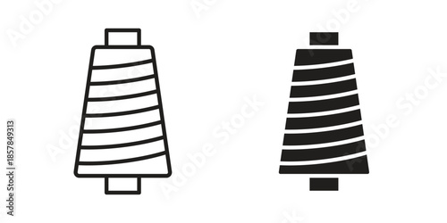 Yarn icons. doodles vector. icon set in line strokes