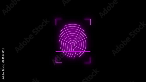 Digital biometric fingerprint scan video Biometric Fingerprint Scanning for Digital Security. identity verification secure access. Cyber Security Email Phishing Encrypted Technology