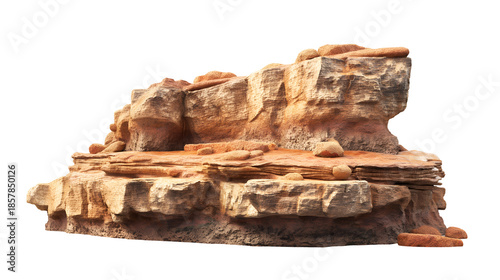 Detailed desert canyon rock formation displaying stratified layers and sandy terrain perfect for dramatic landscape design elements