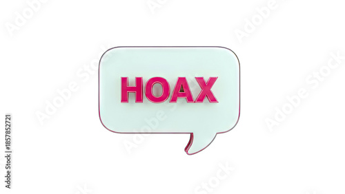 Φωτογραφία Hoax Message Bubble on White Background