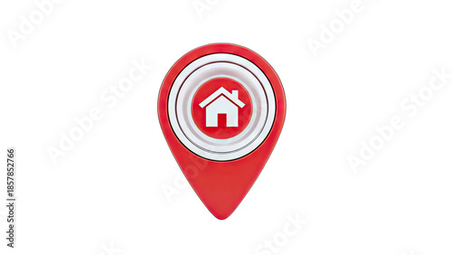 Home Location Pin Icon on White Background Free Download Home Location Pin Icon on White Background - GFXLoad