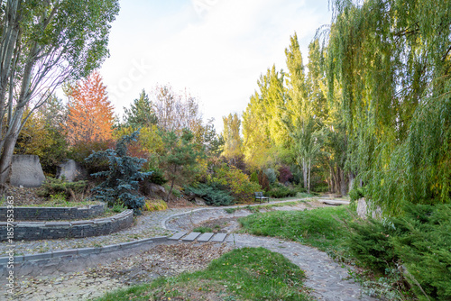 Botanic garden during autumn in Erzurum