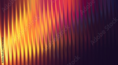 Fotografia An abstract art piece with vertical lines of vibrant colors and radiant gradatio