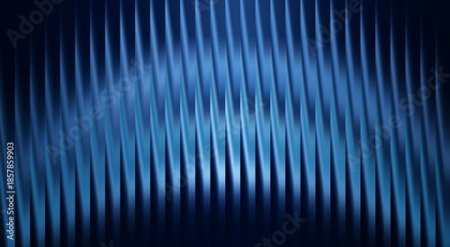 Tableau sur toile Abstract blue lines in wave pattern